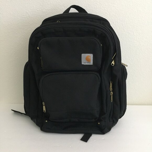 Carhartt Legacy Deluxe Work Backpack Black Lots of Zippered Pockets - Picture 1 of 15